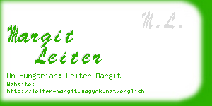 margit leiter business card